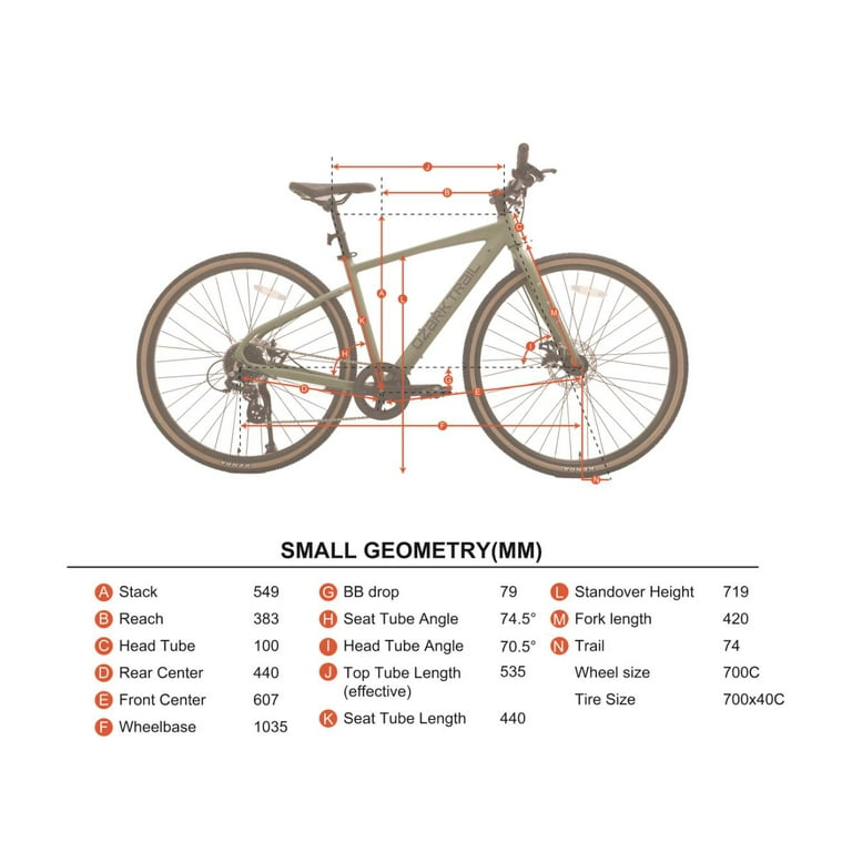 Ozark Trail 700C G.1 Explorer Flat Bar Gravel Bike, Small Frame