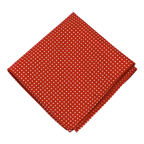 Jacob Alexander Polka Dot Print Polka Dotted Hanky - Rust