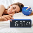 thumbnail image 3 of Unique Bargains 2 Pcs Triple Alarm Clock for Bedroom for Deep Sleepers Blue/Red, 3 of 6