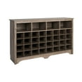 thumbnail image 2 of Prepac 36 Cubby 60" Versatile Wooden Shoe Cubby Console in Drifted Gray, 2 of 11