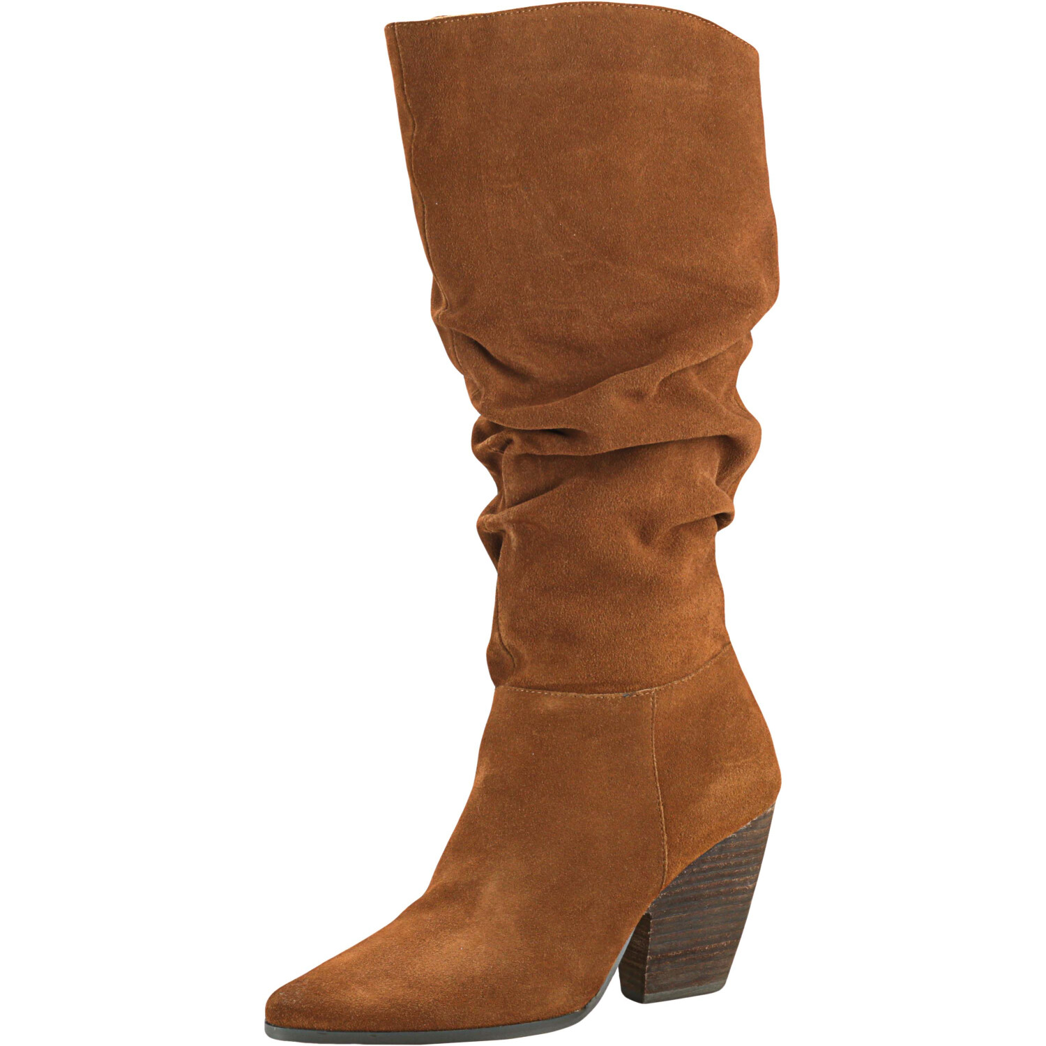 knee high camel suede boots