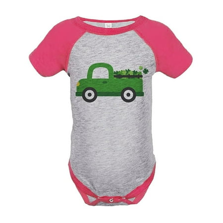 

Custom Party Shop Girls Green Truck St. Patricks Day Grey OnepieceGreen12 Month Onepiece