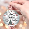 thumbnail image 4 of Name/Birthday/Info Baby Christmas Ornament 2025, Baby's First Christmas Ornament Gift for New Dad Mom Newborn, Baby's 1st Christmas Ornament Gift, 4 of 5