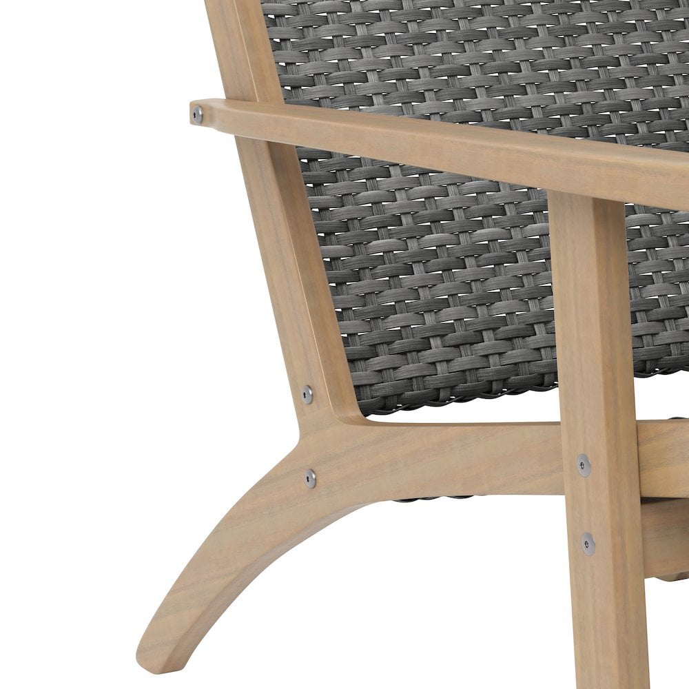 Outdoor Escape Gray Club Chairs Set of 2, Comfy Patio Chair for Outdoor Seating