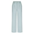 thumbnail image 5 of ABATAB Women's Wide Leg Dress Pants Ruched High Waisted Business Casual Trousers Dressy Work Office Pants with Pockets, 5 of 7