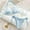 Sky Blue(New), variant on PNTUTB Summer Women's Fashion Print Deep V Neck Tie Back Bikini Two Piece Swimsuit Set
