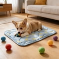 thumbnail image 5 of Dog Cooling Mat, Summer Cooling Mat for Dogs, Self Cooling Pad for Small Medium Dogs Cats, Non-Toxic Breathable Sleep Bed Summer Pet Bed Puppy Ice Blanket for Kennel Sofa Bed Floor (Blue, S), 5 of 10