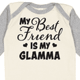 thumbnail image 4 of Inktastic My Best Friend is My Glamma with Hearts Boys or Girls Long Sleeve Baby Bodysuit, 4 of 5