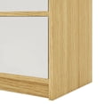 thumbnail image 3 of Cómoda de 4 Cajones para Hogar y Oficina, Estructura de Madera y Cajones de Tela con Cubiertas de MDF (Madera Clara y Blanco), 3 of 4