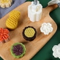 thumbnail image 2 of 1 Set Mooncake Mold Portable Reusable Round Portable Reusable Washable Hand Press Flower Pattern Kitchen Pastry Baking Mould Tool Accessories, 2 of 9