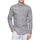 thumbnail image 1 of Calvin Klein - Camisa con botones y barra de malla para hombre, color negro, extragrande, 1 of 1