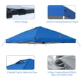thumbnail image 4 of JOROHIKER 10x10 Canopy Replacement Top Cover Only,Pop Up Canopy Tent Top with Air Vent Ropes, Waterproof Sunshade Silver Coated Oxford Cloth for Outdoor Garden Patio Picnic Camping, Blue, 4 of 8
