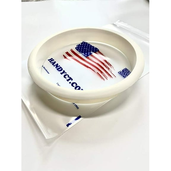 HandyCT Trash Grommet 6" Round, Plastic 1044 (White)