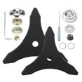 thumbnail image 1 of Triangular saw blade three-tooth blade, garden accessories lawn mower blade, 2 pieces 3T tip blade set black, 1 of 4