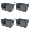 thumbnail image 7 of Vcansay 4-Pack Large Cat Litter Box with High Sides, High Sided Kitty Litter Pan, Gray, 7 of 7