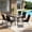 Black, variant on Arlopu 7pcs Outdoor Patio Dining Set with Tempered Glass Table & 6 Textilene Chairs for 6-Person, Black