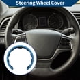 thumbnail image 2 of Funda para volante de cuero artificial PU ABS Protector de volante de automóvil 14.96" Azul Haze 1 Pc, 2 of 6