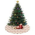 thumbnail image 3 of 30 Inch Christmas Tree Skirt – Velvet Plush Tree Mat, Soft Thickened Polyester with Red Ties, Single-Sided Printing, Available in 30in/36in/48in, Perfect for Holiday Xmas Tree Decoration, 3 of 7
