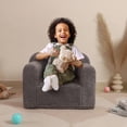 thumbnail image 3 of Silla MOMCAYWEX Kids Snuggly-Soft Sherpa para niños de 1 a 6 años, color gris, 3 of 9