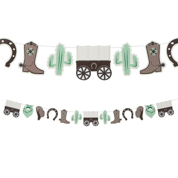7 ft. x 7" Modern Western Party Cardstock Garland