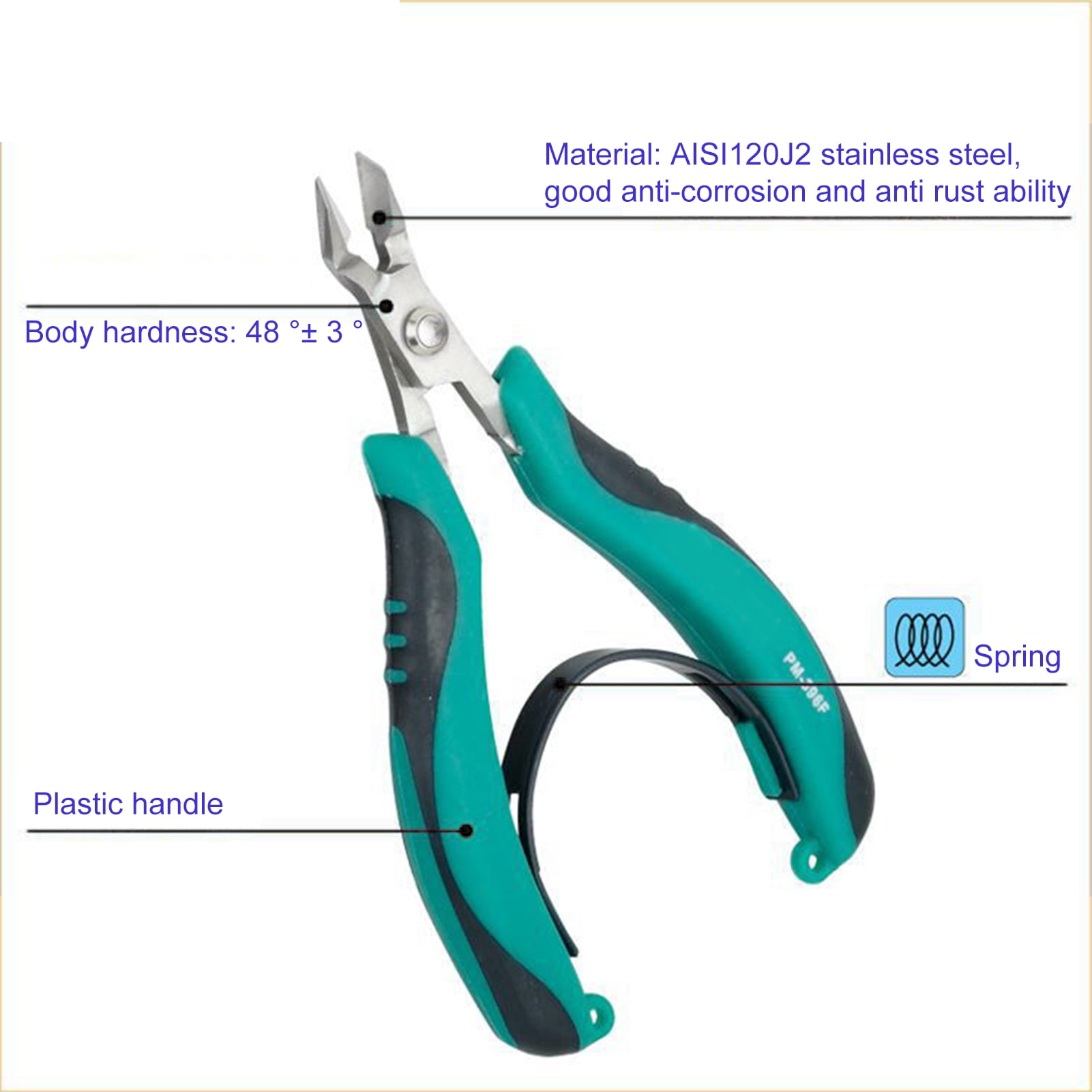 Precision Portable Pliers Rust-proofing Diagonal Pliers Stainless Steel Cutter 