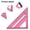 A, variant on For 7 Inch 12 Inch Carpentry Triangle Ruler Abs Plastic Right Angle Measuring Tool Pink Yellow Precision Multi-Angle Marking A