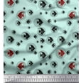 thumbnail image 1 of Soimoi Green Cotton Voile Fabric Fish Ocean Print Sewing Fabric Yard 42 Inch Wide, 1 of 3