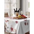 thumbnail image 6 of Red Flowers Table Cloth, Waterproof Tablecloth for Rectangle Tables, Spring Floral Elegant Pastoral Watercolor Reusable Washable Fabric Table Cover for Restaurant Kitchen Dining Tables 60"x102", 6 of 9