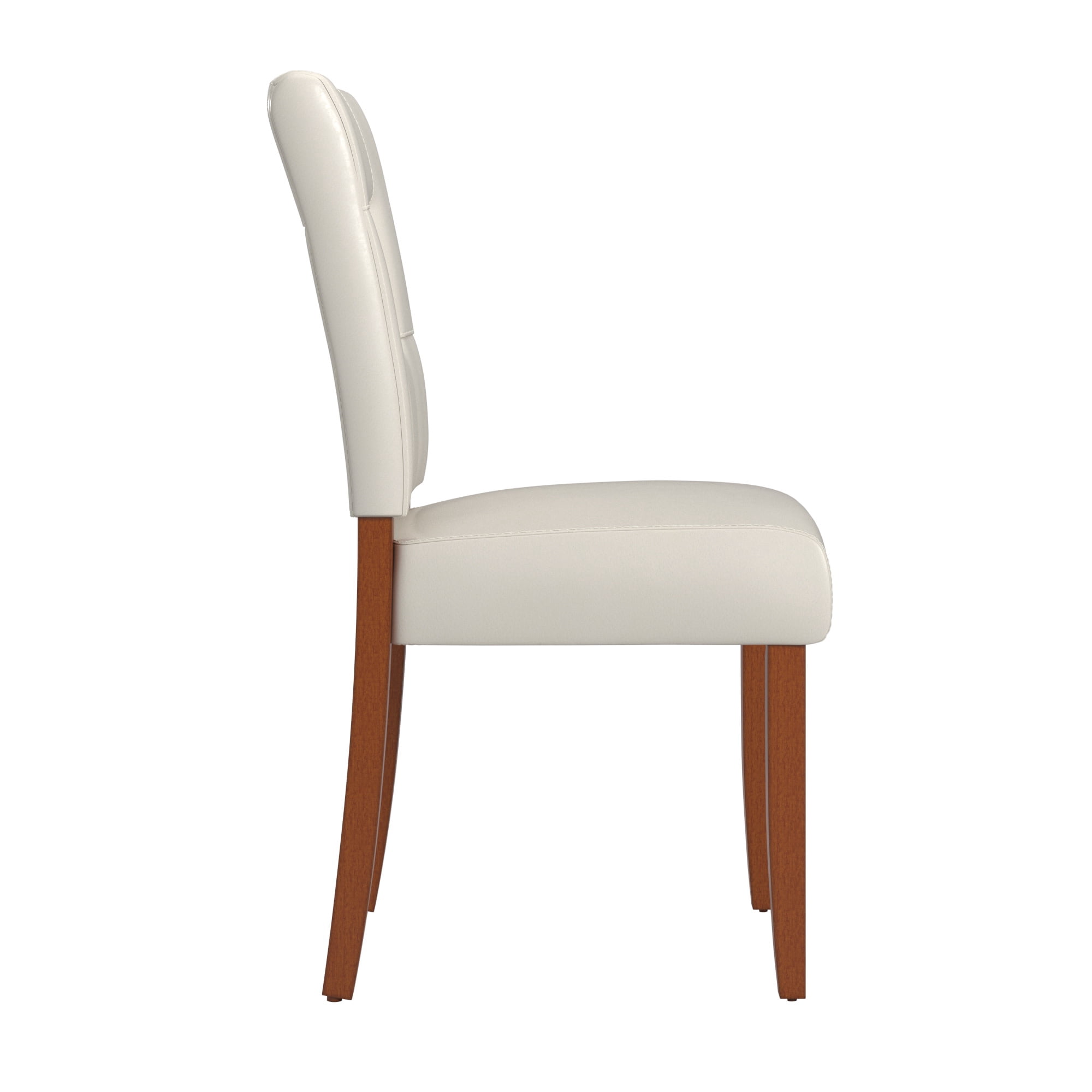 Weston Home Sive White Faux Leather Dining Chairs, Set of 2