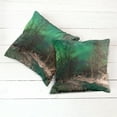 thumbnail image 6 of Ambesonne Landscape Throw Pillow Cover 2 Pack, Snowy Frozen Road, 24", Jade Green Brown White, 6 of 7