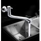 thumbnail image 3 of Wall Mounted Cold Water Sink Faucet, Single Handle Brass Tap for Kitchen Garden Outdoor Laundry Sink with Stainless Steel Tube, Chromed, 3 of 4