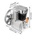 thumbnail image 4 of 3HP 2200W Twin Cylinder Air Compressor Pump Motor Head Piston Cylinder 250L/min, 4 of 12