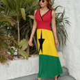 thumbnail image 6 of Presidential Standard of Ghana Dress Summer Street Style Bohemia Long Dresses Female Sleeveless Printed Maxi Dress, 6 of 9