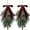 Green, variant on laqbezok 2Pcs 24In Christmas Teardrop Swag, Rustic Door Swag Teardrop Wreath, Artificial Norfolk Pine Needle Hanging Garland, Greenery with Bell Velvet Bow for Outdoor Mantle Fireplace