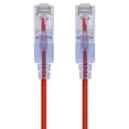 thumbnail image 2 of Monoprice SlimRun - Patch cable - RJ-45 (M) to RJ-45 (M) - 3 ft - UTP - CAT 6a - snagless - red (pack of 10), 2 of 5