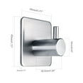 thumbnail image 4 of Ganchos adhesivos Ganchos de pared resistentes Percha impermeable de acero inoxidable para colgar abrigos, sombreros, toallas, batas, ganchos para montaje en pared, baño y dormitorio, 4 paquetes, 4 of 5
