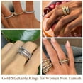 thumbnail image 5 of APSVO S925 Sterling Silver Plated Stackable Rings for Women CZ Interlocked Knuckle Multi Link Connected Rings Set Wedding Birthday Valentines Day Jewelry Gifts Her Mom Wife Lady Ideas, 5 of 7