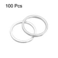 thumbnail image 3 of Unique Bargains 100 Pack 10mm Brass Hollow Circle Bezel Round Linking Rings(Bright Silver), 3 of 4
