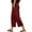 Red, variant on Female Women Pants Casual Loose Pants for Women Extra Long Womens Daily Elastic Waist Workout Trousers Solid Long Pants Loose Casual Pockets Trousers Xxl