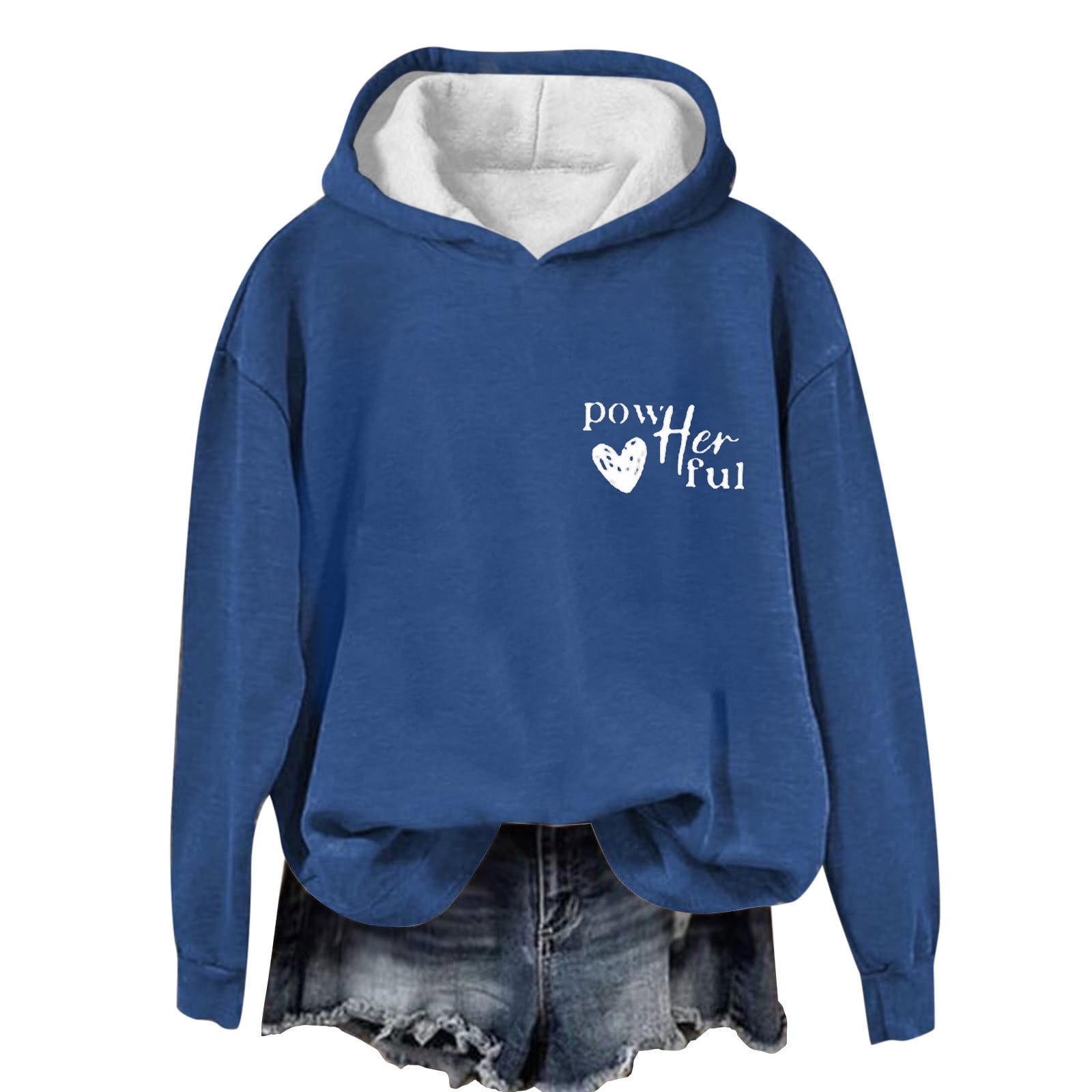 Black_Friday&Cyber/Monday Womens Clothing Under $10.00 Yuxingfu Women'S Casual Fall and Winter Long-Sleeved Fashion Printed Hooded Tops Sweatshirt