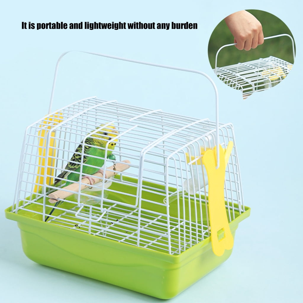 Iron Wire Travel Use Bird Cage With Perch And Easy Maintenance Design For Small Birds