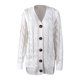 thumbnail image 1 of Chaquetas y abrigos casuales con capucha sin mangas para mujer, cárdigans de punto de color liso, suéteres holgados de manga larga con bolsillos y botones, abrigo, blusa de poliéster para mujer, 1 of 3