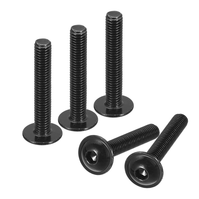 Unique Bargains Flanged Button Head Socket Cap Screws, 25 Pack M5x30mm 304 Stainless Steel Bolts