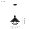 thumbnail image 2 of Xtricity - Pendant Light, 9.84 '' Width, From The Elton Collection, Black, 2 of 3