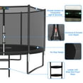 thumbnail image 2 of YORIN Trampoline for 2-3 Kids, 8 FT 10FT 12FT 14FT Trampoline for Adults with Enclosure Net, Ladder, Light, 800LBS Weight Capacity Outdoor Round Recreational Trampoline, Heavy Duty Trampoline, 2 of 8
