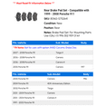 thumbnail image 2 of Rear Brake Pad Set - Compatible with 1999 - 2008 Porsche 911 2000 2001 2002 2003 2004 2005 2006 2007, 2 of 2