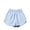 Blue, variant on Womens Summer Casual High Waist Striped Pajama Shorts Elastic Waist Straight Wide Leg Vacation Beach Shorts
