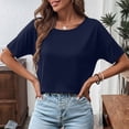 thumbnail image 3 of zbxnLI Womens Backless Top Open Back T Shirts Summer Breathable Short Sleeve Tee Top Casual Going out Shirt, 3 of 5