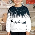 thumbnail image 3 of Boys Girls Christmas Sweatshirt Long Sleeve Crewneck Casual Santa Claus and Reindeer Print Pullover Sweatshirts 1-12 Years, 3 of 7