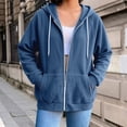thumbnail image 6 of Zip Up Hoodie Women Long Sleeve Light Jackets for Women Fall and Winter Casual Hooded Sweatshirts, 6 of 6